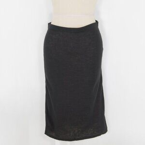 Krizia Maglia Vintage Double-Knit Wool Pencil Skirt / Black/Camel / IT 46 (Best